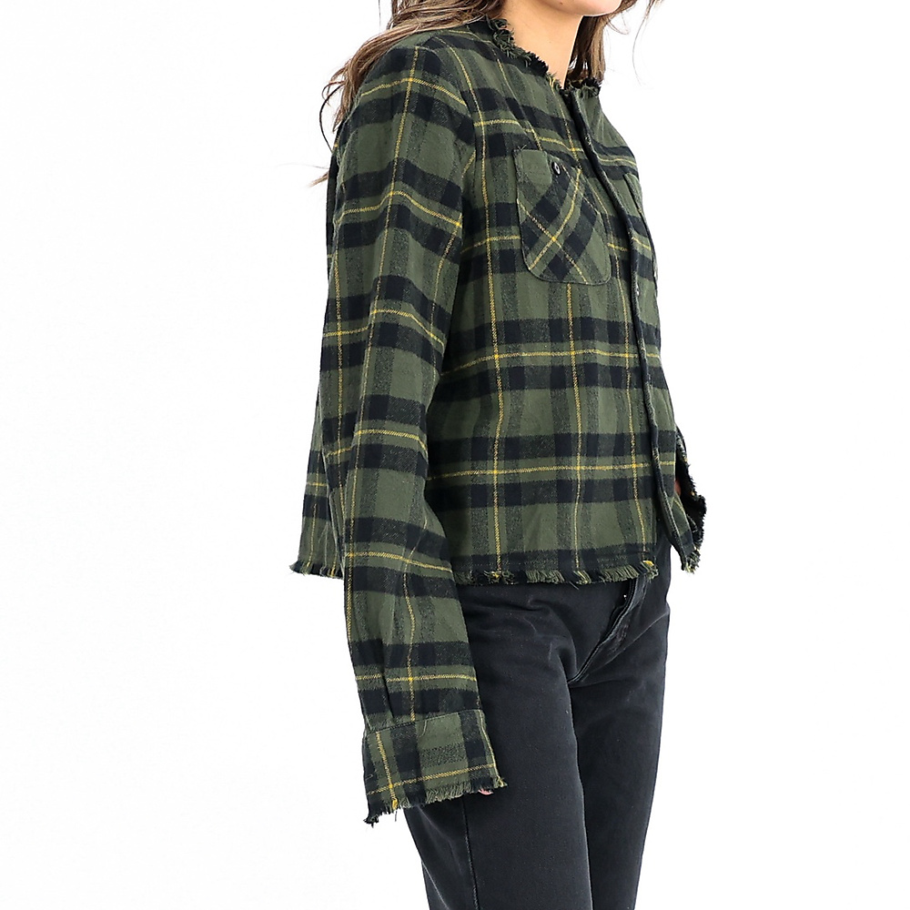 Checkered Olive Top