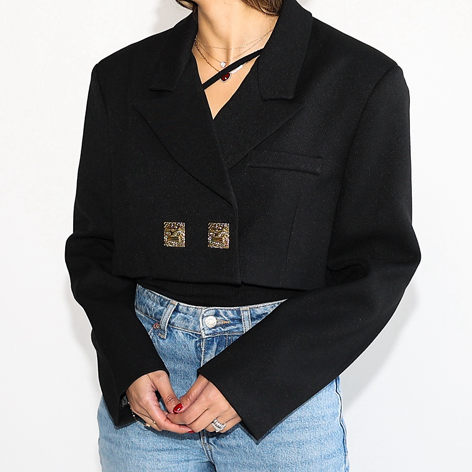 Cropped Jacket Black