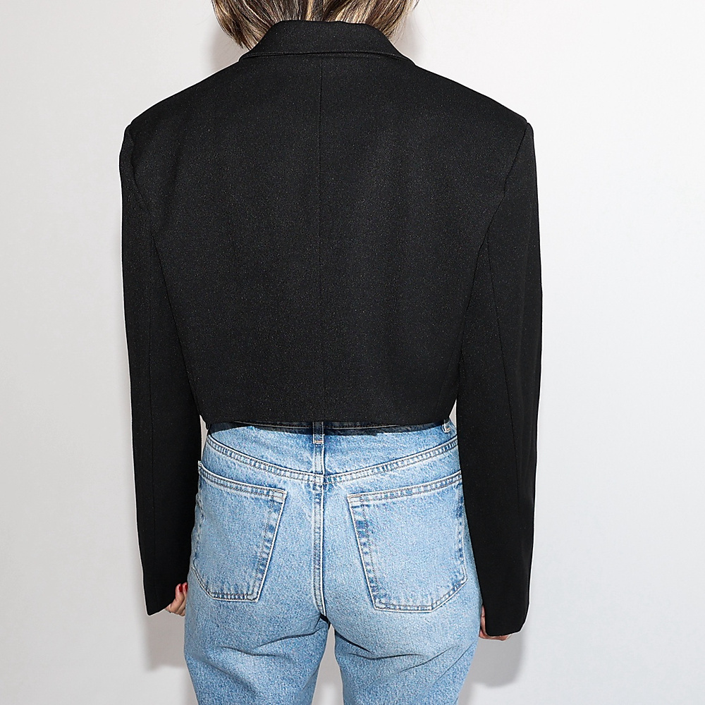 Cropped Jacket Black