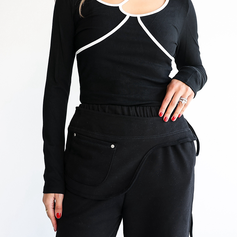 Black cotton pants