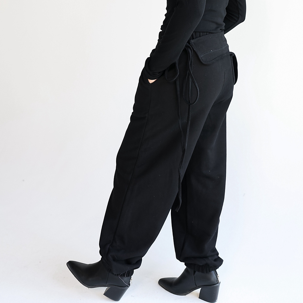 Black cotton pants