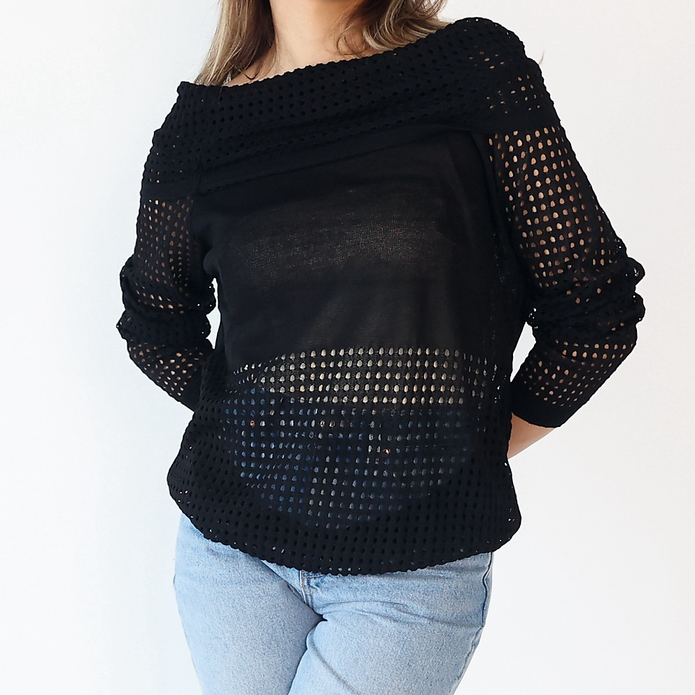 Knitted Black Top