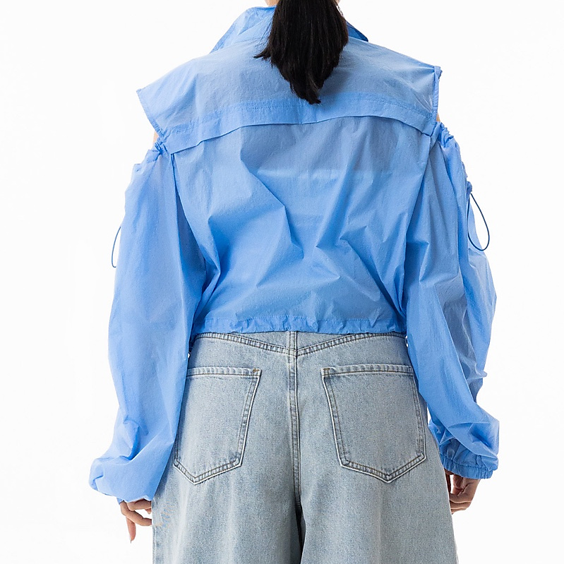 Open Neck Shirt Blue
