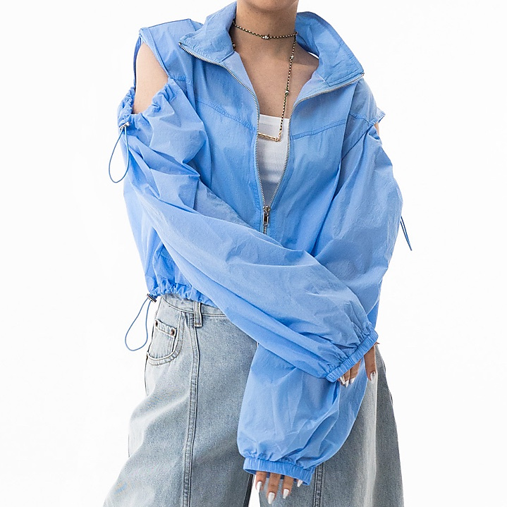 Open Neck Shirt Blue