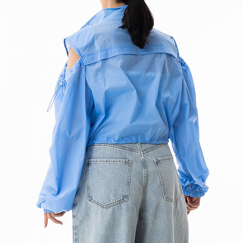 Open Neck Shirt Blue