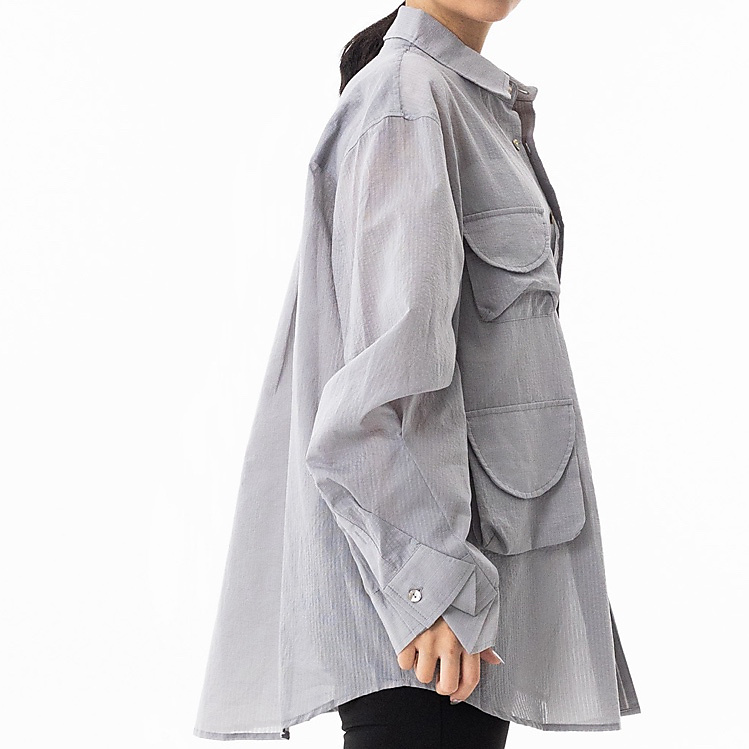 Pockets Top Grey