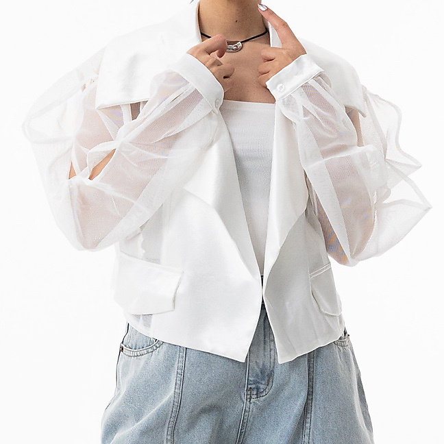 Mesh White Top