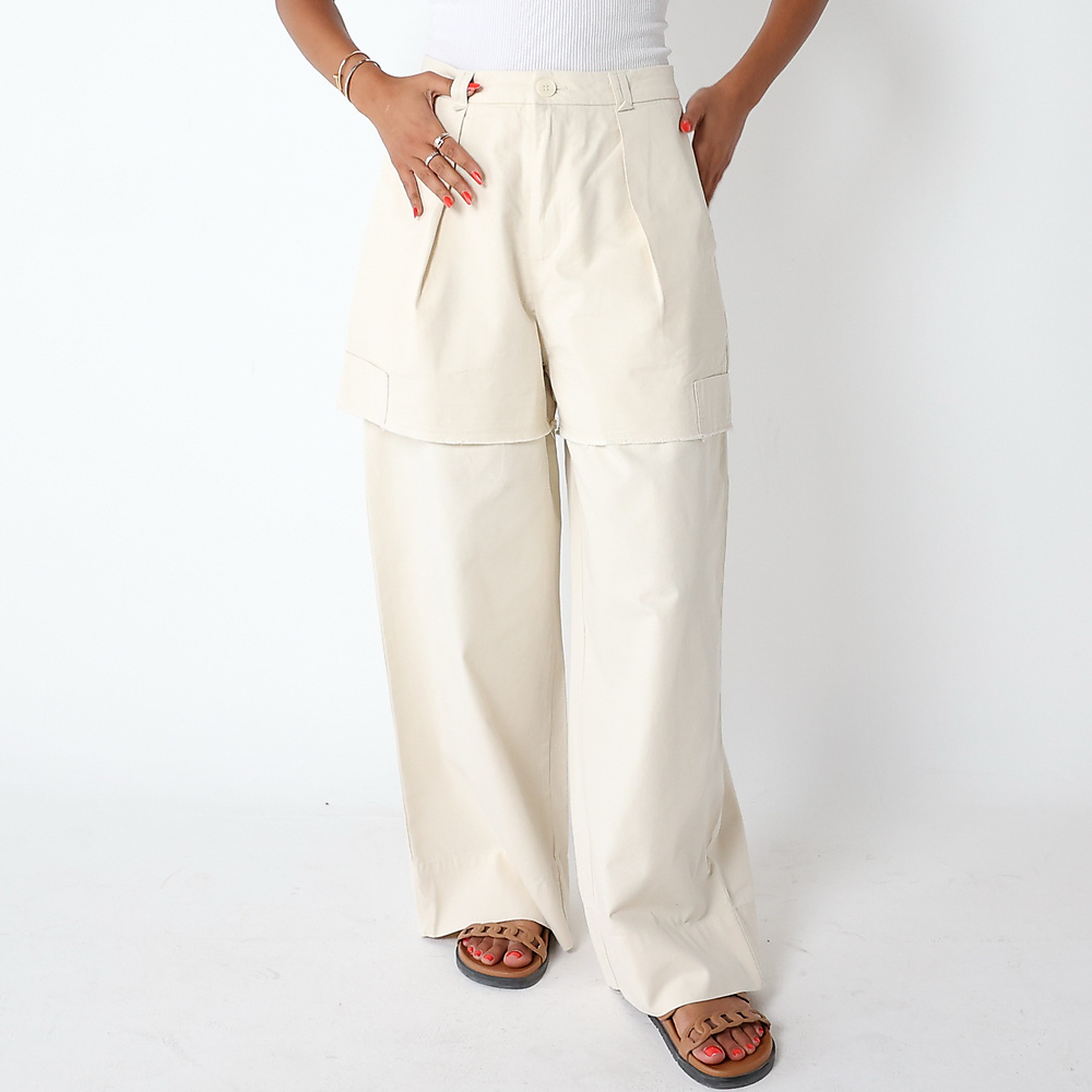 layerd beige pants