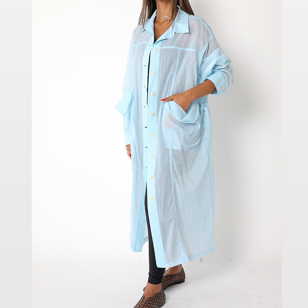 Voile cotton powder Blue