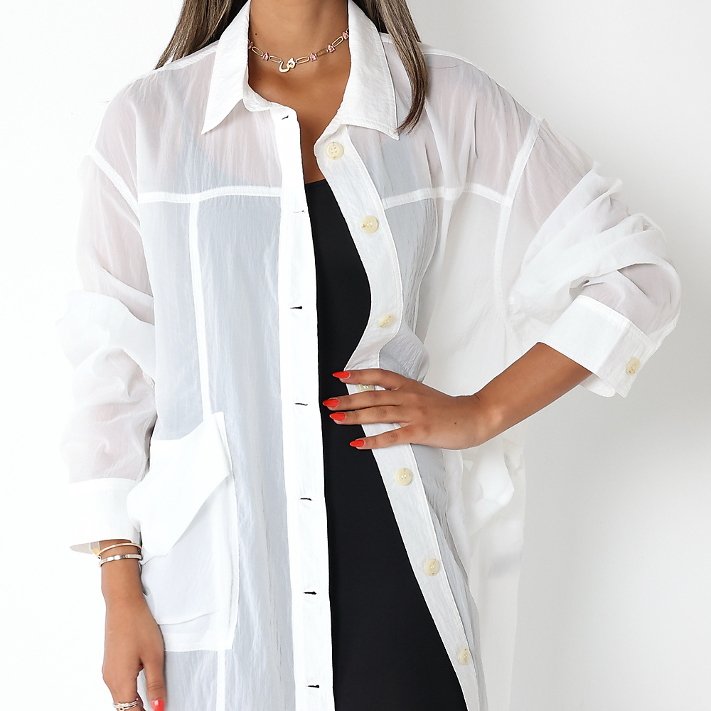 Voile cotton White