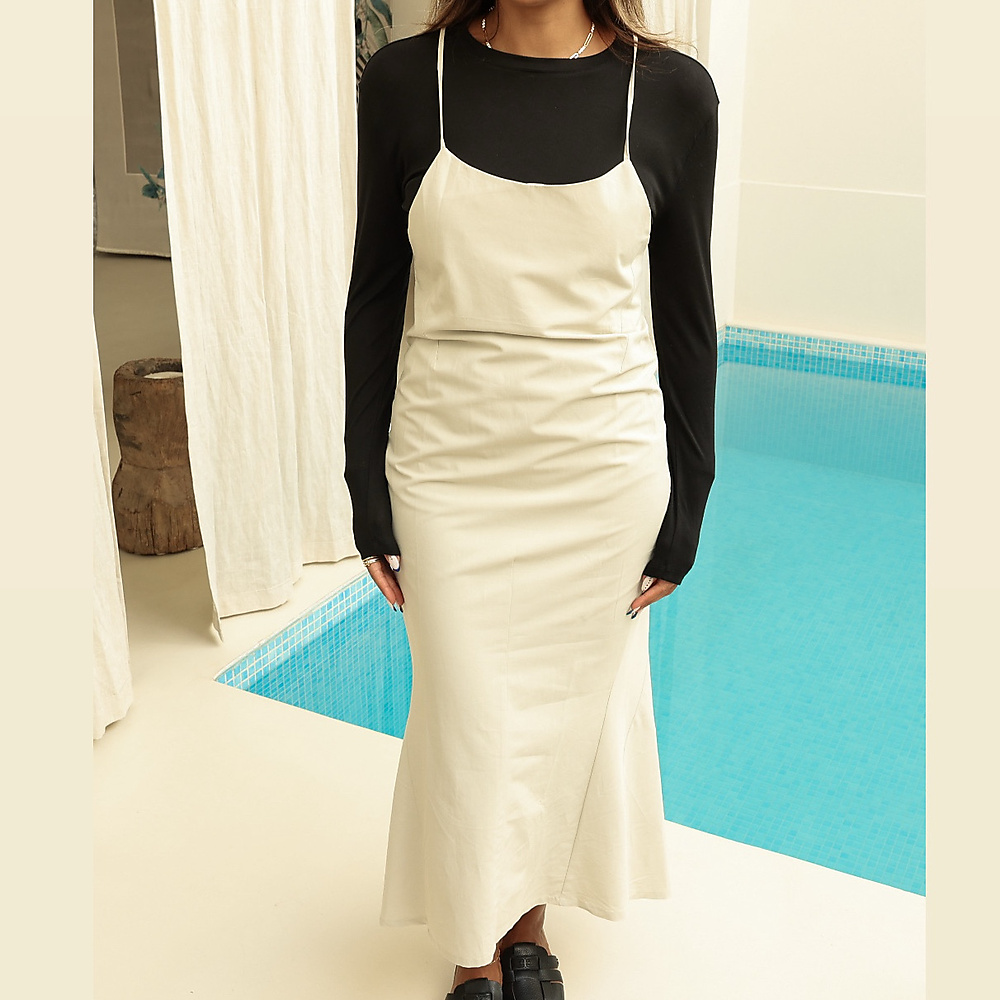 Beige Set Dress