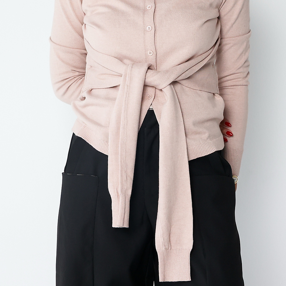 Knotted Cardigan pink