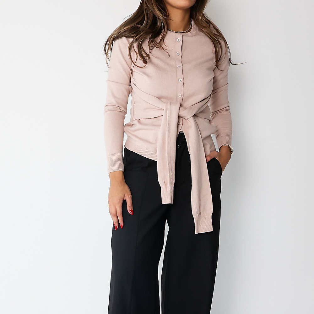 Knotted Cardigan pink