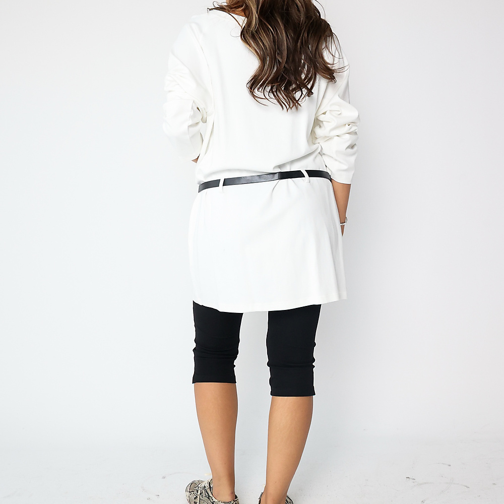 Cotton Top with belt White