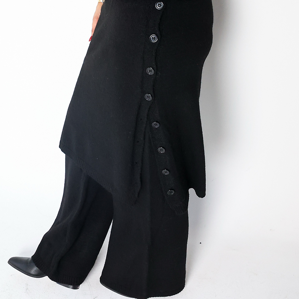 Wool Skirt pants black