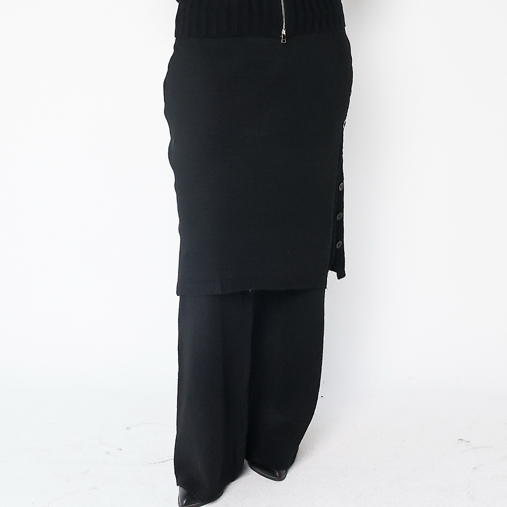 Wool Skirt pants black