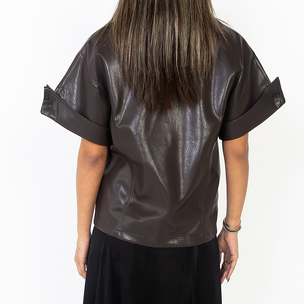 Brown Leather Top