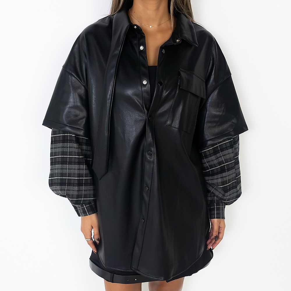 Black Over shirt leather
