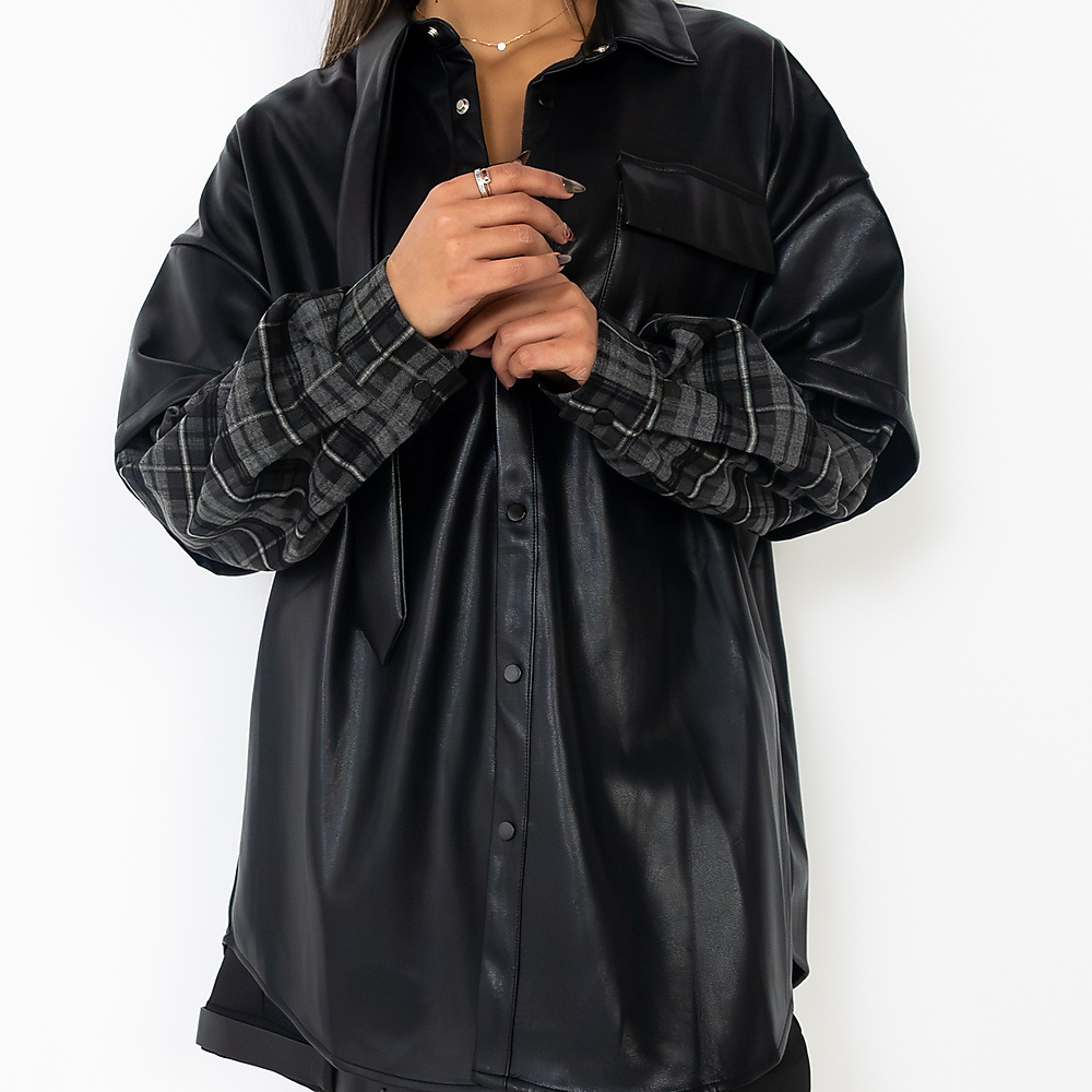 Black Over shirt leather