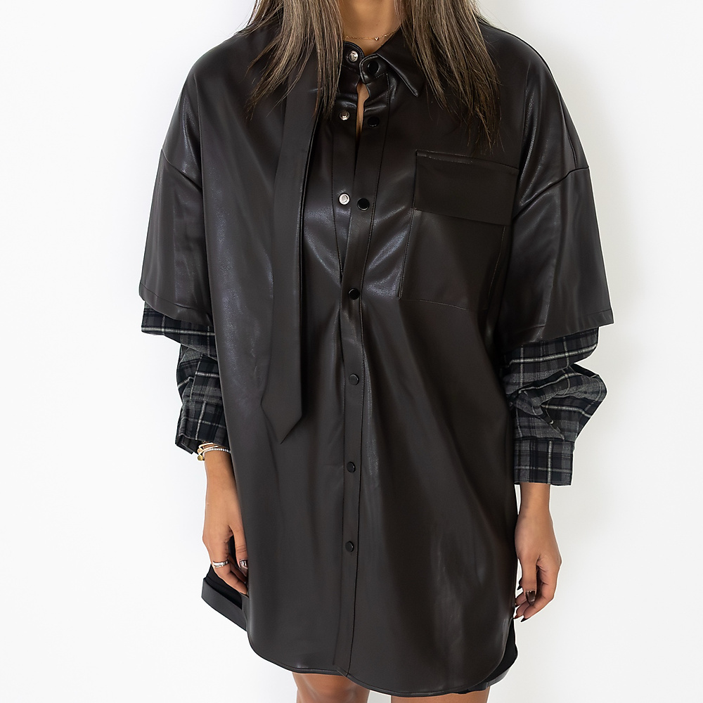 Brown Over shirt leather