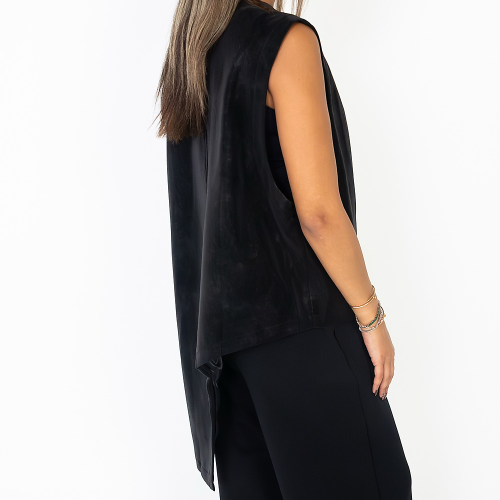 Suede Black Vest