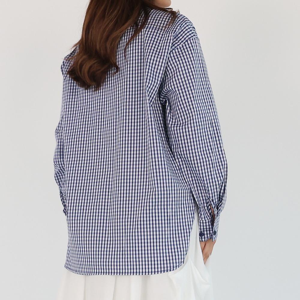 Plaid Navy Top