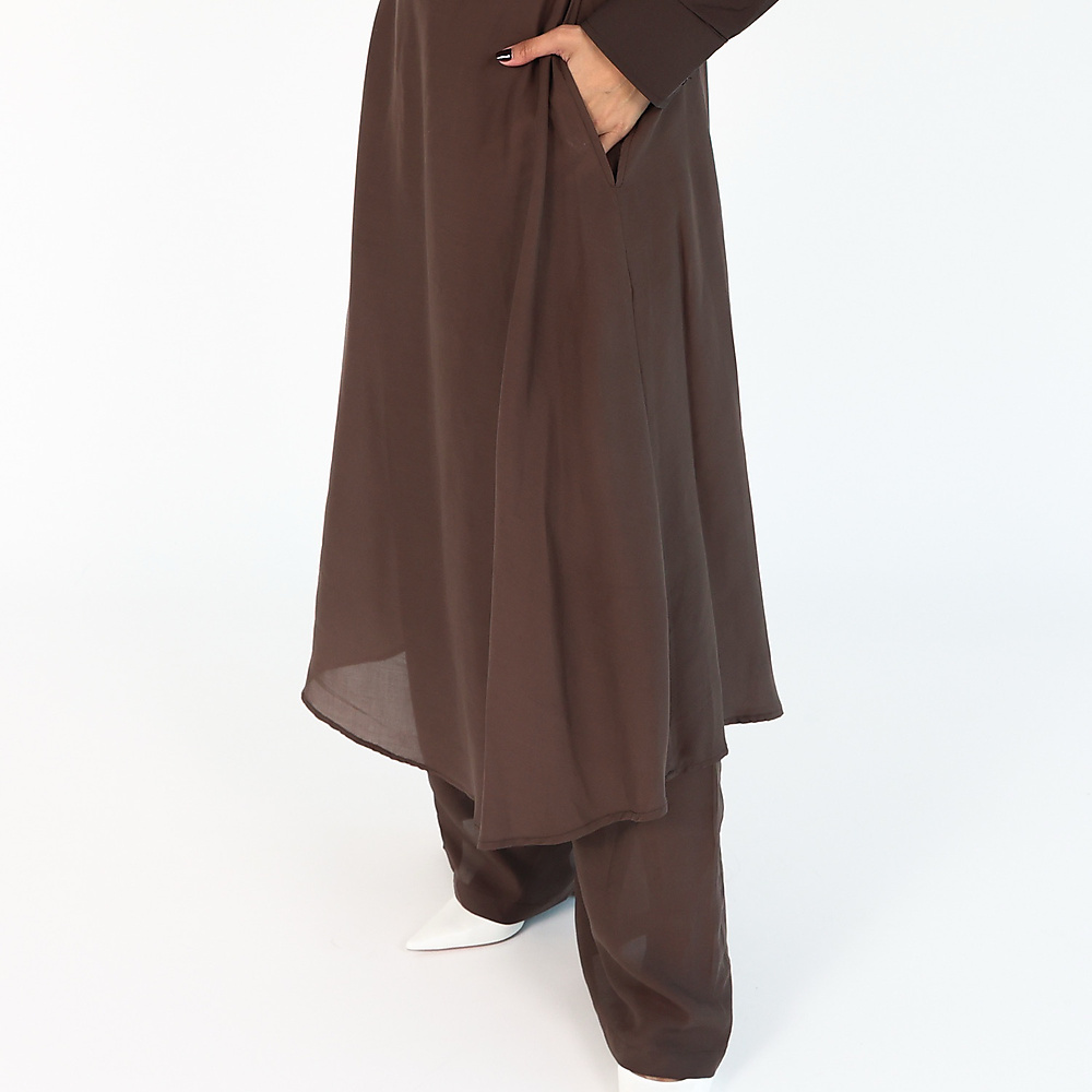 Silk Pants Brown