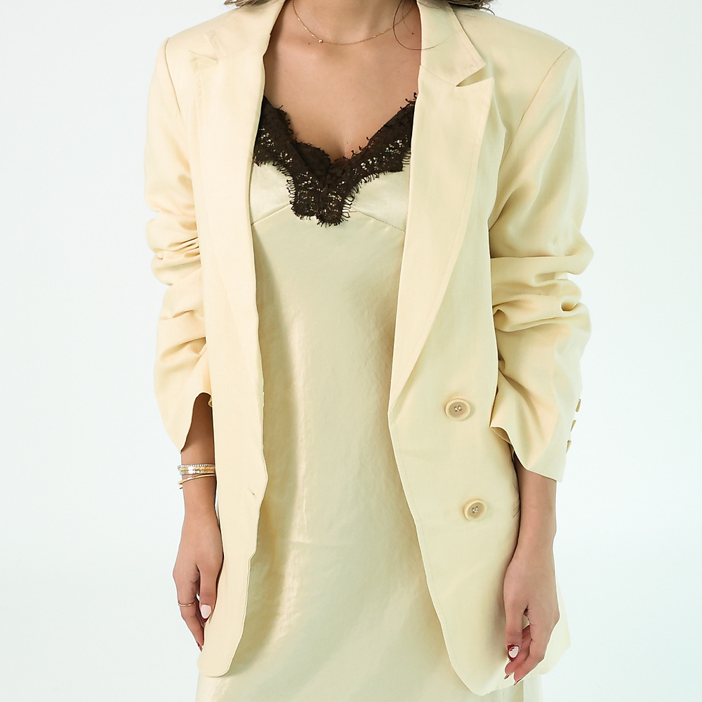 Silk Set Dress butter yellow