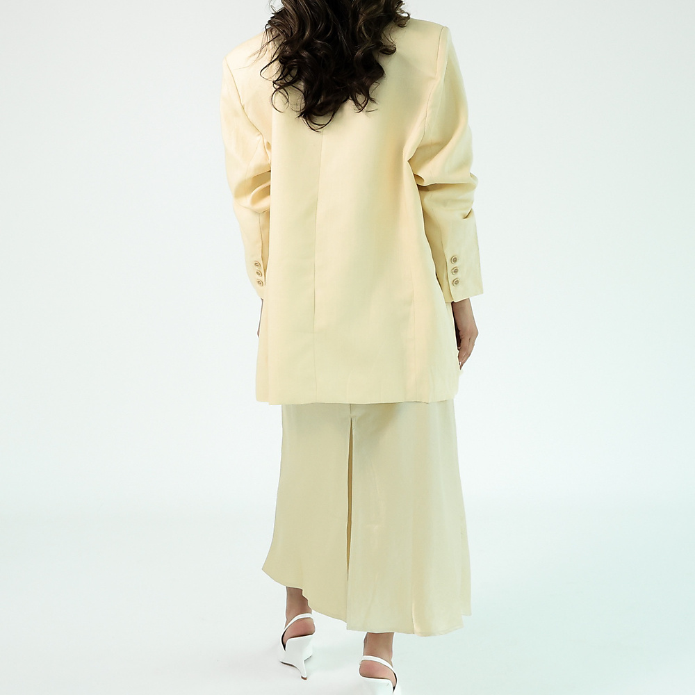 Silk Set Dress butter yellow