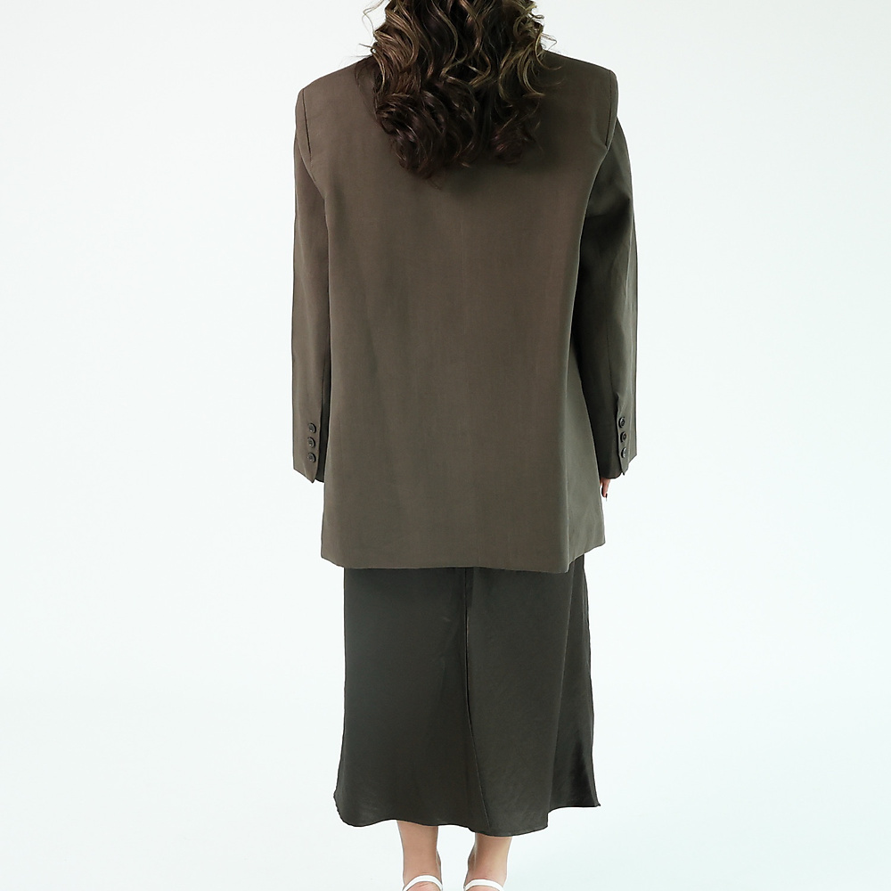 Silk Set Dress Brown