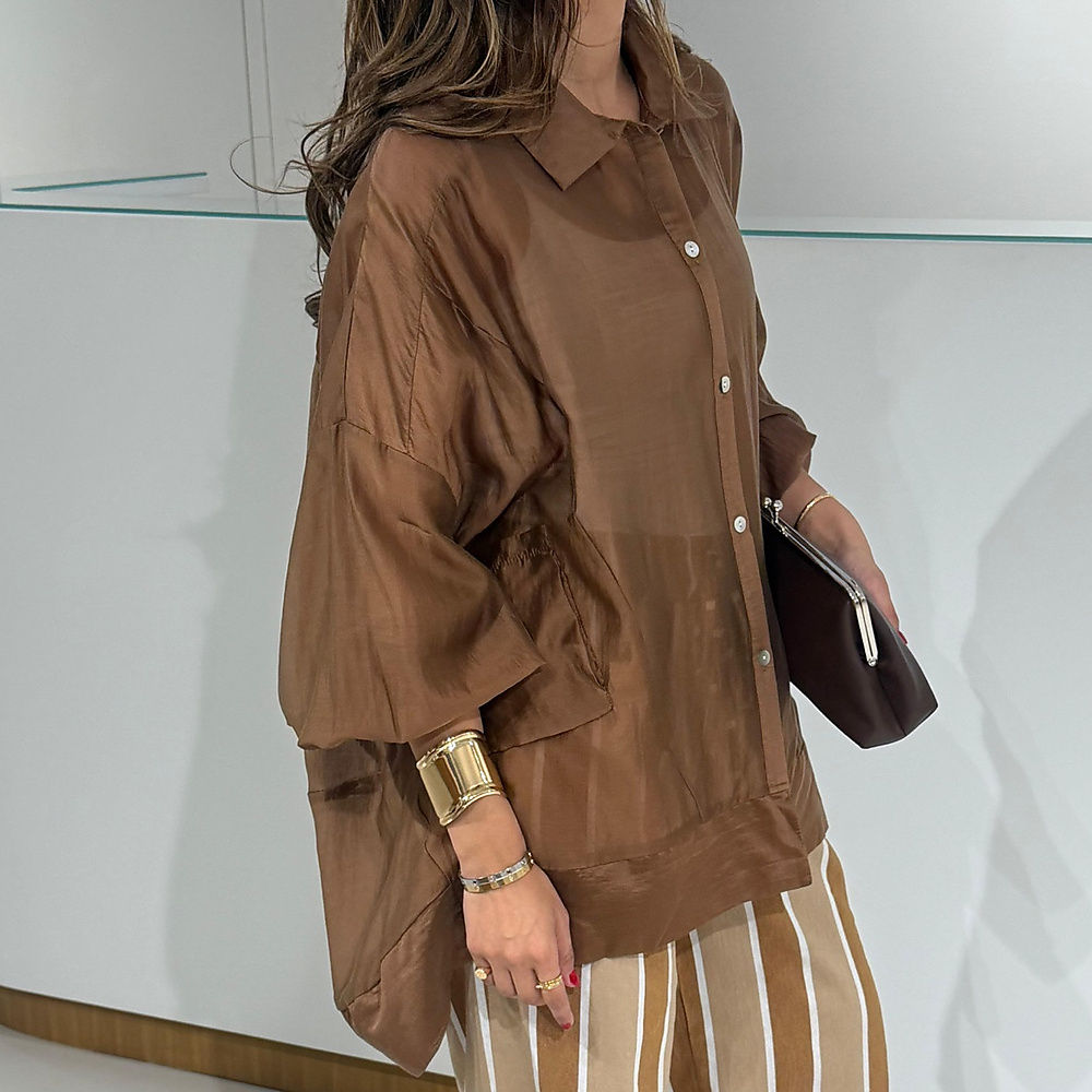 Sheer Cardigan brown
