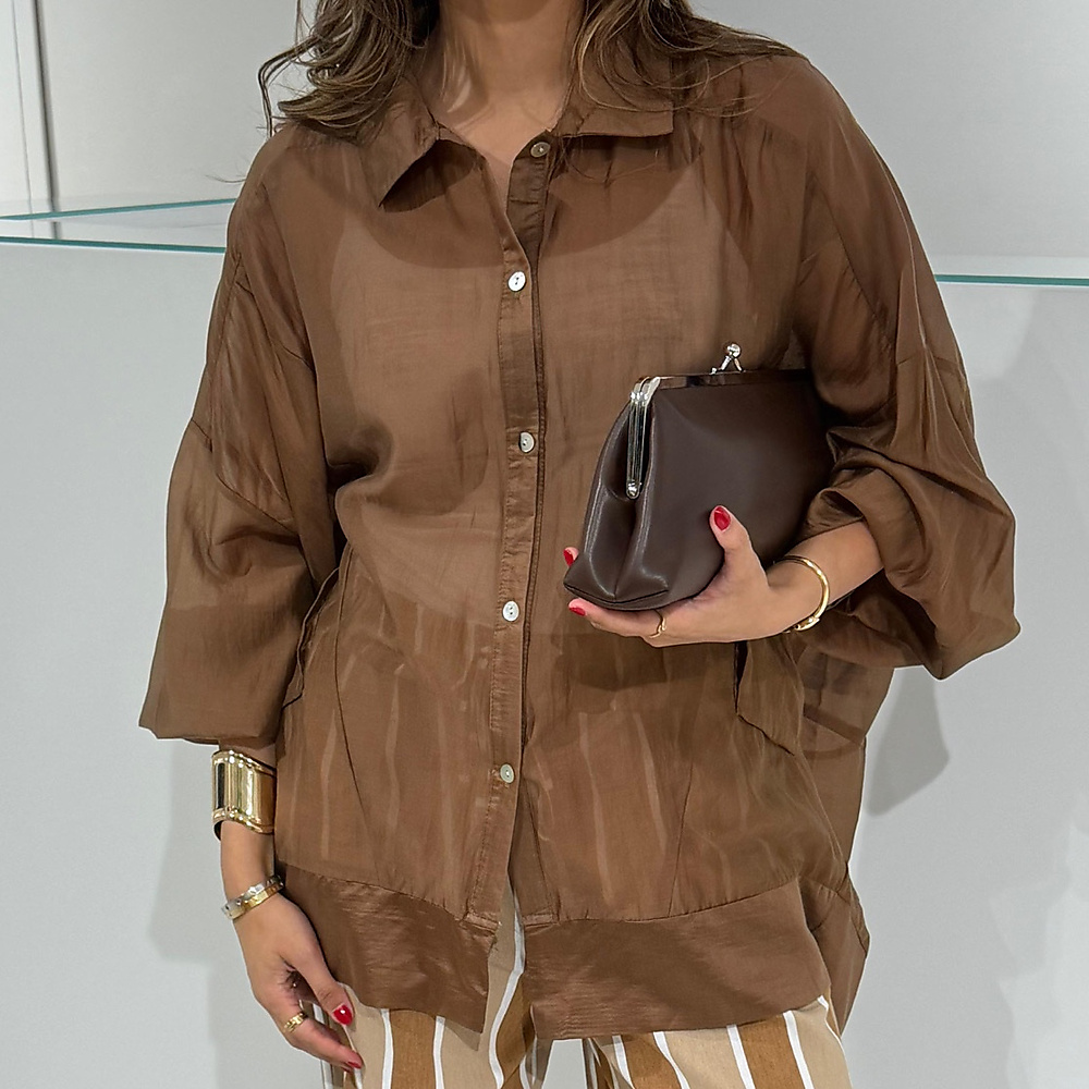 Sheer Cardigan brown