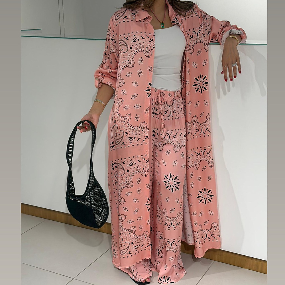 Bandana Silk Set Pink ( Free Size )
