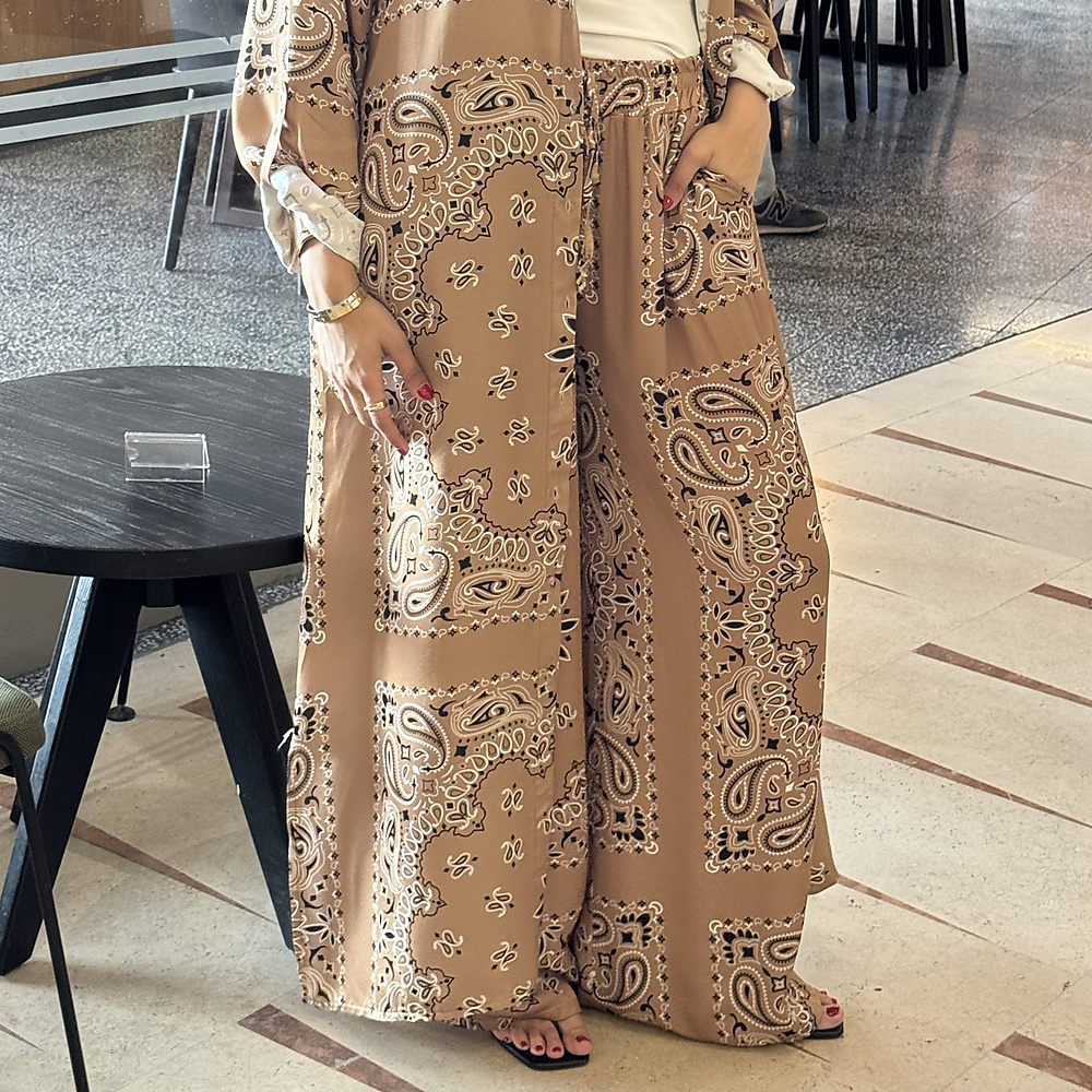 Bandana Silk Set Beige ( Free Size )