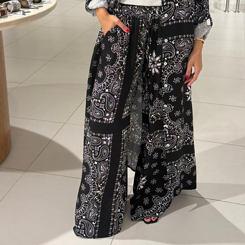 Bandana Silk Set Black ( Free Size )