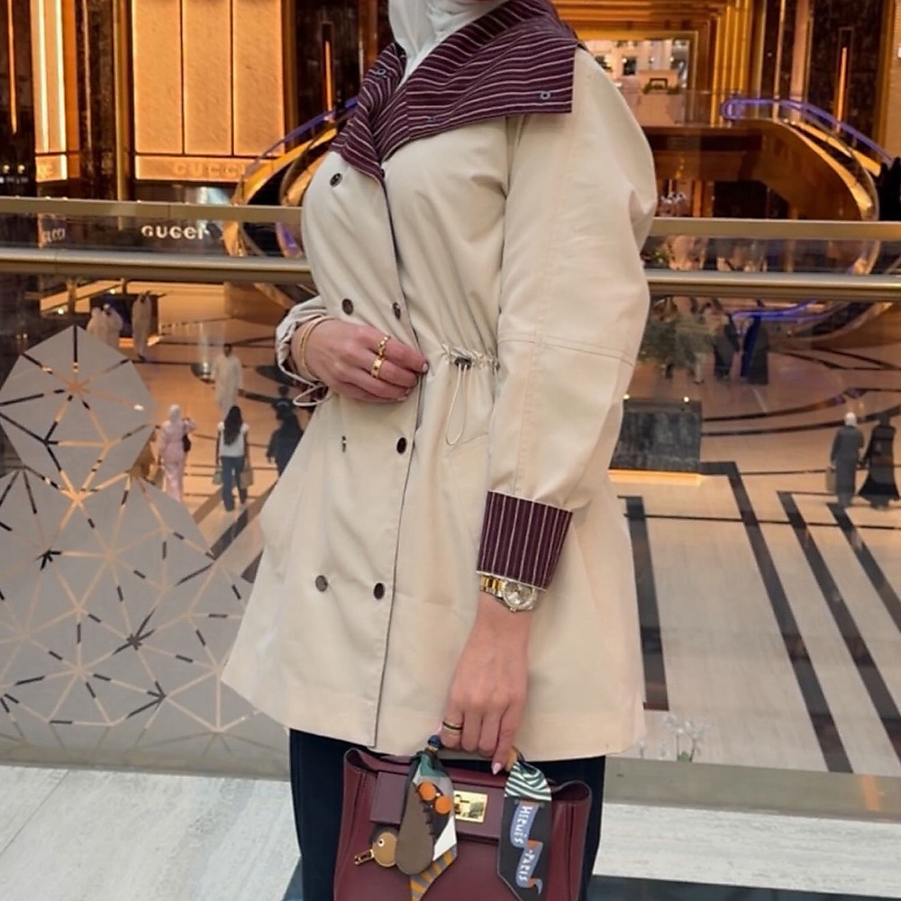 beige trench