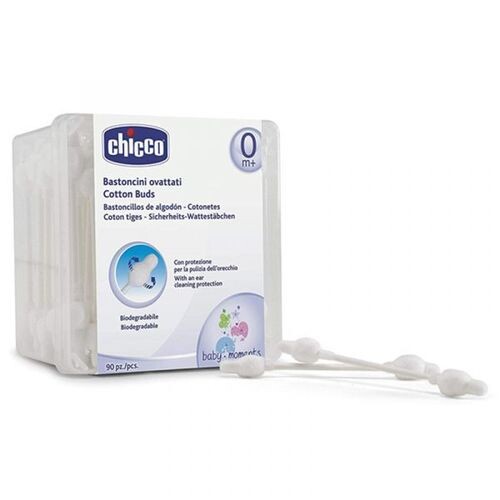 Chicco Cotton Buds with Ear Protection - 90 PCS