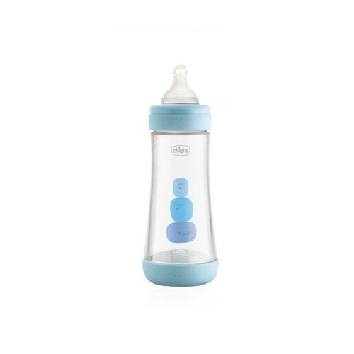 Chicco Perfect5 Bottle for Boys 4M+ - 300ML - Fast Flow - Silicone