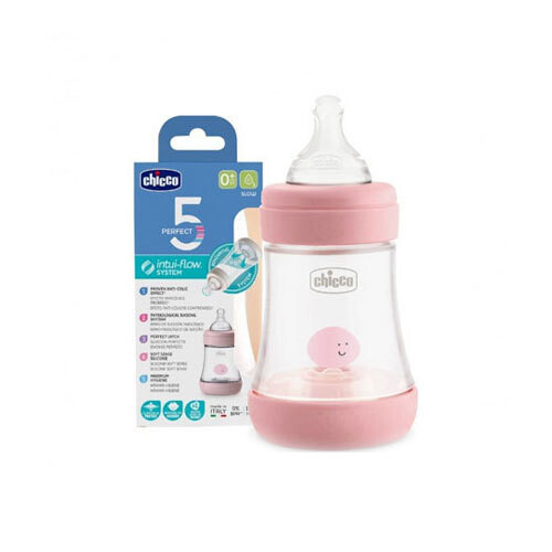 Chicco Perfect5 Bottle for Girls 0M+ - 150ML - Slow Flow - Silicone