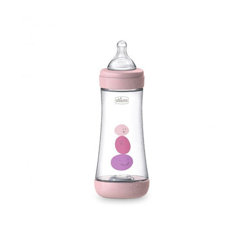 Chicco Perfect5 Bottle for Girls 4M+ - 300ML - Fast Flow - Silicone