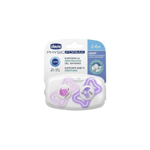 شيكو لهاية أطفال عمر 2-6 أشهر - لون وردي - 2 قطعة - PH.L