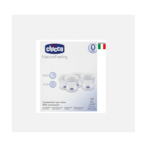 Chicco Natural Feeling Milk Container - 4PCS