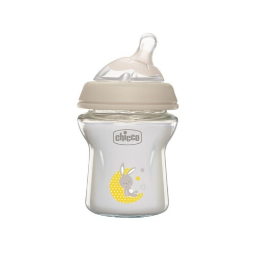 Chicco New Natural Feeling Glass Bottle 0M+ - 150ML