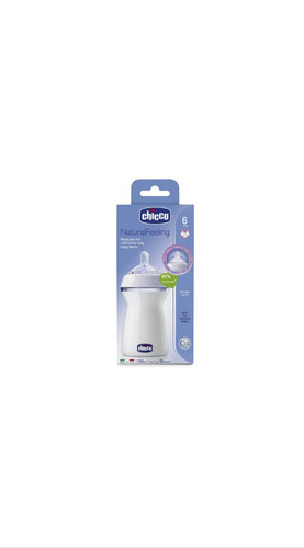 Chicco Natural Feeling Bottle 6M+ - 330ML - Fast Flow