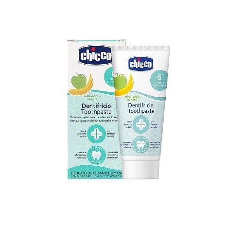 Chicco Toothpaste Apple-Banana 6M+ - 50ML - With Fluoride