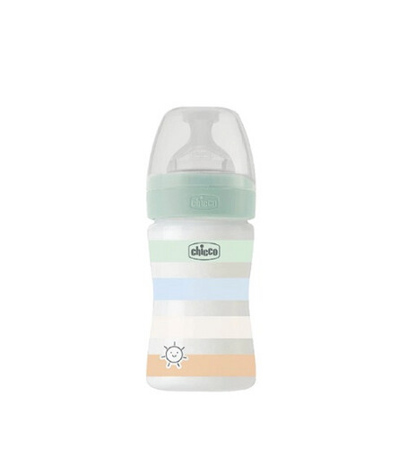 Chicco Well Being Feeding Bottle For Girls White Slow Flow Silicone - 150ML