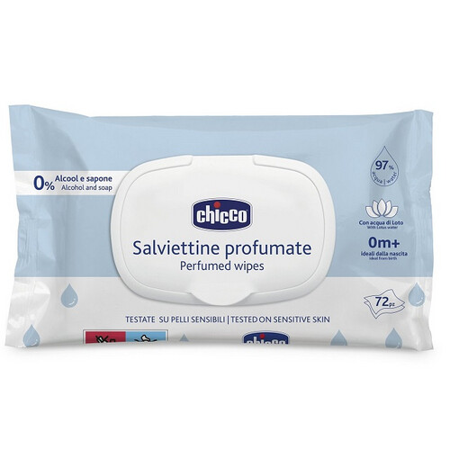 Chicco New Wipes With Flip Cover - 72PCS