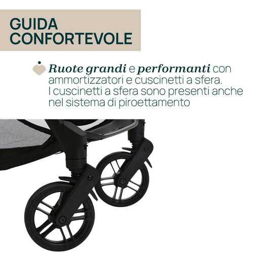 شيكو عربة أطفال - Goody XPlus - لون رمادي غامق