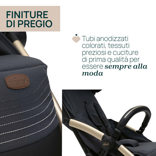 شيكو عربة أطفال - Goody XPlus - لون رمادي غامق