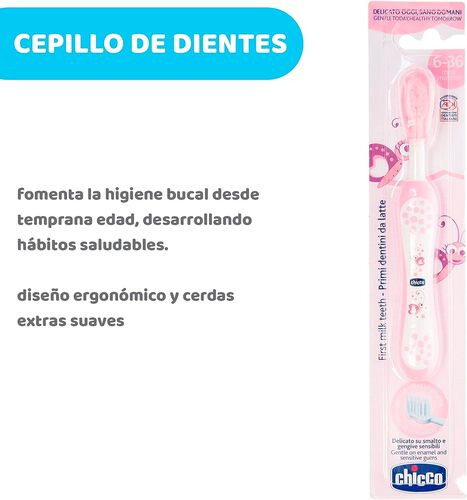 شيكو فرشاة أسنان من 6-36 شهر - لون زهري